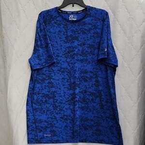 Russell Athletic Camo Blue Short Sleeve Tee